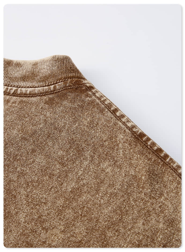 작은 네크라인 바틱 반소매 티셔츠