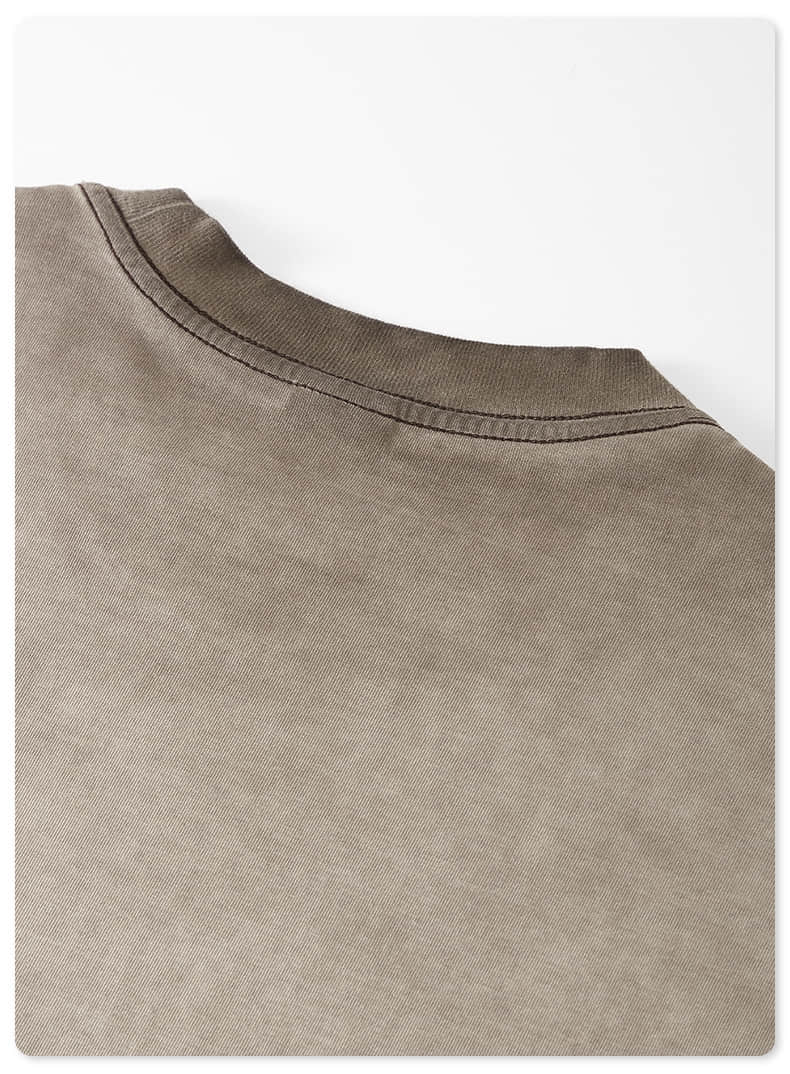 T-shirt à manches courtes lavées aux couleurs dégradées